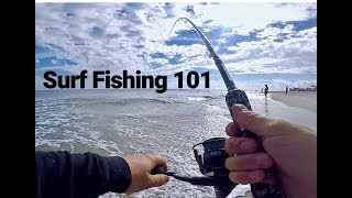 Beach Fishing Tutorial  Surf Fishing the Easiest Way Tips and 101 [upl. by Anale]