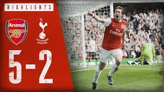 WHAT A COMEBACK  Arsenal 52 Tottenham Hotspur  Premier League highlights  Feb 26 2012 [upl. by Shirlene]