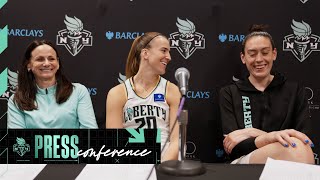 Sandy Brondello Sabrina Ionescu and Breanna Stewart Press Conference  Liberty vs Fever [upl. by Ivgnout]