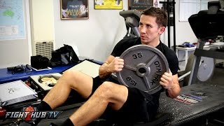 Gennady Golovkin vs Kell Brook Golovkins COMPLETE AB Workout Big Bear CA [upl. by Louanne]