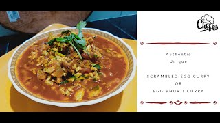 Authentic Scrambled Egg Curry Recipe  Egg Bhurji Curry Recipe [upl. by Karlis]