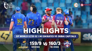 ILT20 S2  English  HIGHLIGHTS  David Warner amp Nicholas Pooran  DC vs MIE  T20  20th Jan [upl. by Nissie]