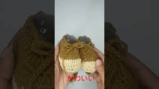 Crochet baby shoes shortvideo knitt babyclothes crochetbabyshoes crochetpatterns crochet [upl. by Michon]