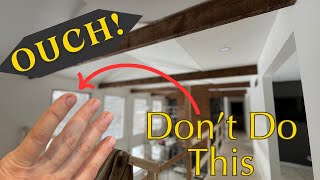 Tips for Staining Rough Wood Before amp After Staining Rustic Cedar Beams MidCentury Modern Style [upl. by Nike844]