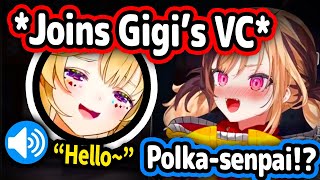 Polka Suddenly Joins Gigis VoiceChat and Caught Her OffGuard【Hololive】 [upl. by Ytiak]