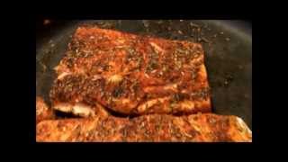 Paleo Recipe  Wild Blackened Salmon w Tomato Bacon Salsa [upl. by Ocramed328]