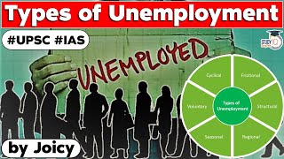 Types of Unemployment its Measurement and Types  Explained  Indian economy  UPSC GS Paper 3 [upl. by Gierc]