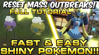 FAST amp EASY SHINIES by Resetting Mass Outbreaks in Pokemon Legends Arceus  Full Tutorial [upl. by Etteuqaj]