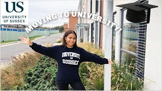 MOVING TO UNIVERSITY OF SUSSEX VLOG AND DECORATING MY ROOM WITH DESENIO 2019  Cynthia Royer [upl. by Madalyn]