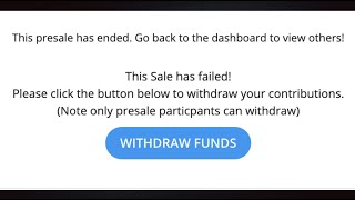 How to Withdraw Funds on DxSale When a Presale is Canceled [upl. by Aicened84]