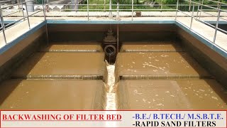 Backwashing of rapid sand filtersBack washing in water treatment plantHow to backwash sand filter [upl. by Lativa595]