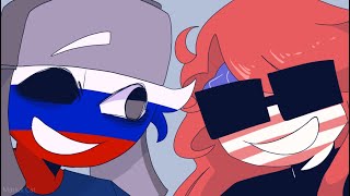 SUPERSTAR  animation meme  countryhumans Russia and America [upl. by Latini]