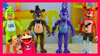 Five Nights At Freddys Toys for Kids FNAF Toys Unboxing Set Puppet Toy Review Bonnie Chica funko [upl. by Port]