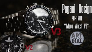 Pagani Design PD1701 Speedmaster V3 and V2 Watch Review better than MoonSwatch [upl. by Yettie425]