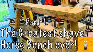 Building the ULTIMATE WORK HOLDING Device With my Dad  The Shave Horse Build part 1  The Bench [upl. by Kinchen]