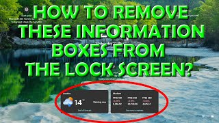 How To Remove These Boxes from the Windows 11 Lock Screen [upl. by Sabba]