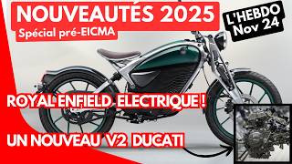 EICMA 2024  Royal Enfield  Flying Flea  Ducati V2  Tracer 9 GT GT [upl. by Mindy9]