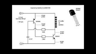 Pulse Motor and Two Transistor Circuit [upl. by Yraccaz]