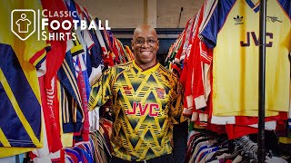 My Classic Football Shirts Warehouse Tour  Ian Wright [upl. by Hujsak]