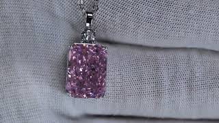 Pink diamond necklace Pink diamond pendant pink radiant diamond pendant [upl. by Eirrod85]