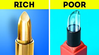 RICH VS BROKE  Flawless Beauty Hacks And Gadgets [upl. by Solracsiul]