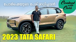 Tata Safari amp Harrier 2023  Malayalam Review  Content with Cars [upl. by Lletnwahs343]