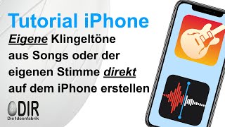 iPhone Tipp und Tutorial Eigene Klingeltöne direkt auf dem iPhone erstellen [upl. by Anaidiriv583]