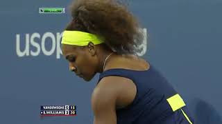 2012 Us Open first Round  Serena Williams vs Coco Vandeweghe Full Match [upl. by Mirabelle]