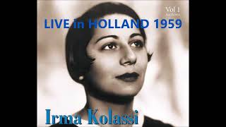 IRMA KOLASSI live in Holland 1959 Gluck and Purcell [upl. by Sitoiyanap]