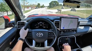 2022 Toyota Tundra Limited  iForce Max Hybrid  POV First Drive Binaural Audio [upl. by Keryt802]