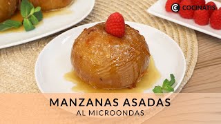 MANZANAS asadas al MICROONDAS 🍯🍏 Postre delicioso con ¡sólo 3 ingredientes 👩🏻‍🍳 Cocinatis [upl. by Lasser]