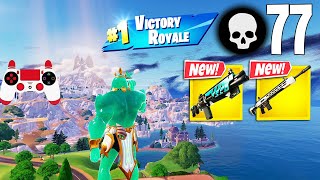 77 Elimination Solo Vs Squads Gameplay Wins NEW Fortnite Season 2 PS4 Controller [upl. by Manlove949]