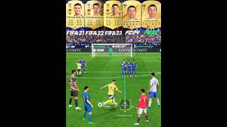 Cristiano Ronaldo Free Kicks Evolution From FIFA 21 To EA FC 25 ronaldo cr7 fc25 freekickgoals [upl. by Labotsirhc]