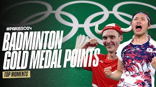 EVERY Badminton Gold Medal Point at Paris2024 🏸🥇 [upl. by Sirromal]