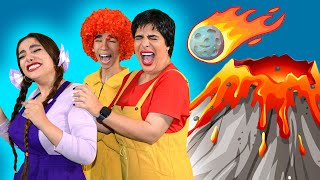 Volcano Eruption 🌋Lava Lava Song  High Five Kids Videos [upl. by Sashenka]