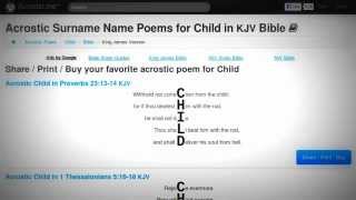 Acrostic poems about Child [upl. by Cormick549]