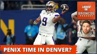 Denver Broncos Trade Down In Mock Draft For Washington QB Michael Penix Jr [upl. by Moran]