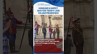 Disorot Kamera Mayor Teddy Hindari Karpet Merah saat Lari Kejar Prabowo di Istana Peru [upl. by Tamara]