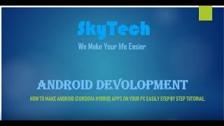 How To Make Android apps with install cordova on windows pc full tutorial [upl. by Nellie]