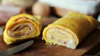 Rotolo di frittata filante con prosciutto cotto [upl. by Yup448]