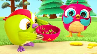 Baby learning vegetables with Hop Hop the Owl Educational cartoons for kids Kids learning videos [upl. by Pretrice]