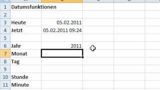 Excel Datums und Zeitfunktionen [upl. by Terraj983]