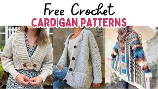 25 FREE Crochet Cardigan Patterns  Easy Crochet Cardigans crochet crochetcardigan [upl. by Amimej463]