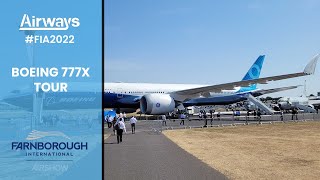 BOEING 777X EXTERIOR AND INTERIOR WALKTHROUGH  FIA2022 [upl. by Lertsek]