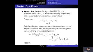 Olasılık Kuramı 64 Büyük Sayılar Kanunu ve Merkezi Limit Teoremi [upl. by Nolrac]