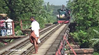 Mymensingh Local Train is Crossing Brahmaputra rail Bridge Mymensingh [upl. by Eidissac]