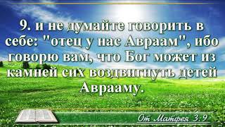 ВидеоБиблия Евангелие от Матфея глава 3 без музыки читает Бондаренко [upl. by Siubhan772]