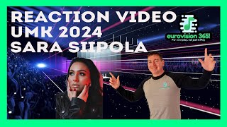 SARA SIIPOLA  REACTION VIDEO  UMK 2024  FINLAND EUROVISION 2024 [upl. by Tychonn]