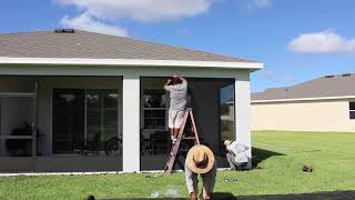 New LanaiPorch Screen Enclosure Installation  Lakewood Ranch  Bradenton FL [upl. by Lancelot]