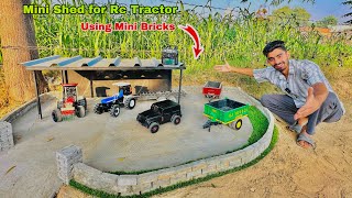 Making mini shed for rc tractors using mini bricks 🧱  Aakash946 [upl. by Zednanreh556]